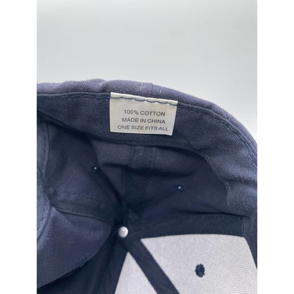 Vintage Faded Peerless Midwest Spell Out Water Splash Cotton Dad Hat Cap Blue - Picture 5 of 5